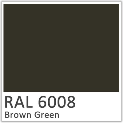 Brown Green Polyester Flowcoat - RAL 6008