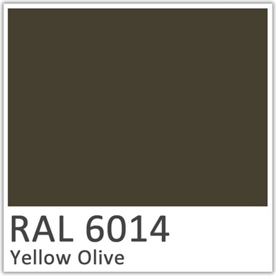 Yellow Olive Polyester Flowcoat - RAL 6014