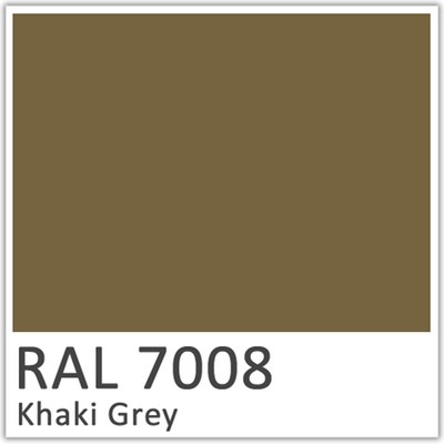 Khaki Grey Polyester Flowcoat - RAL 7008