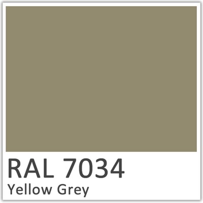 Yellow Grey Polyester Flowcoat - RAL 7034
