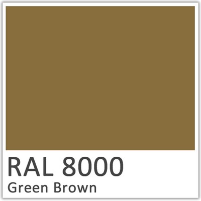 Green Brown Polyester Flowcoat - RAL 8000