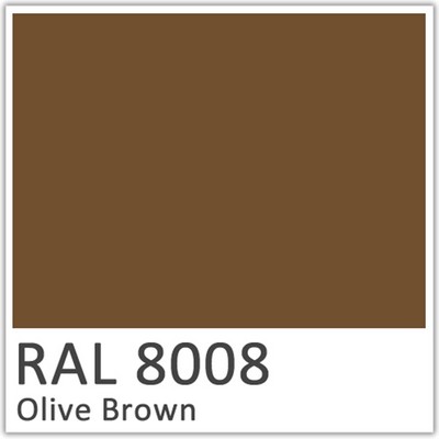 Olive Brown Polyester Flowcoat - RAL 8008