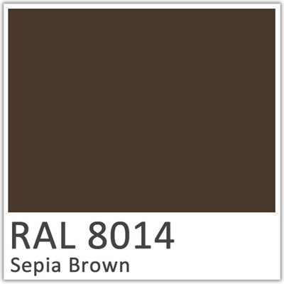Sepia Brown Polyester Flowcoat - RAL 8014