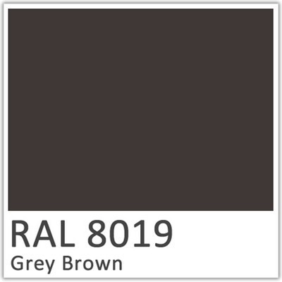Grey Brown Polyester Flowcoat - RAL 8019