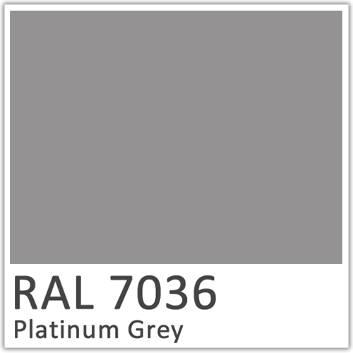 Platinum Grey Polyester Flowcoat - RAL 7036