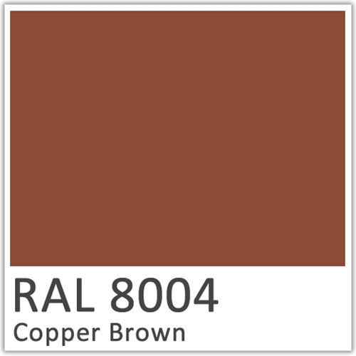 Copper Brown Polyester Flowcoat - RAL 8004