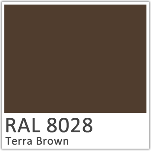Terra Brown Polyester Flowcoat - RAL 8028