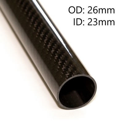 25mm (22mm) Roll Wrapped Carbon Fibre Tube; 1m, 2m - Easy Composites